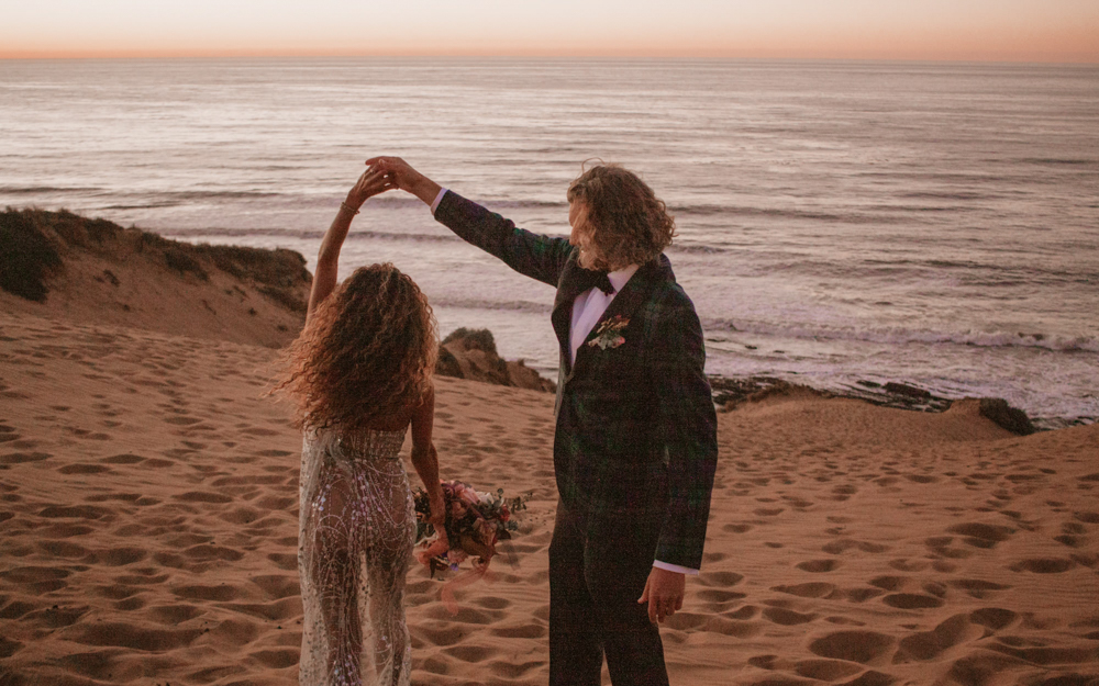 Rachel Christopherson San Luis Obispo Montana de Oro sunset first dance 