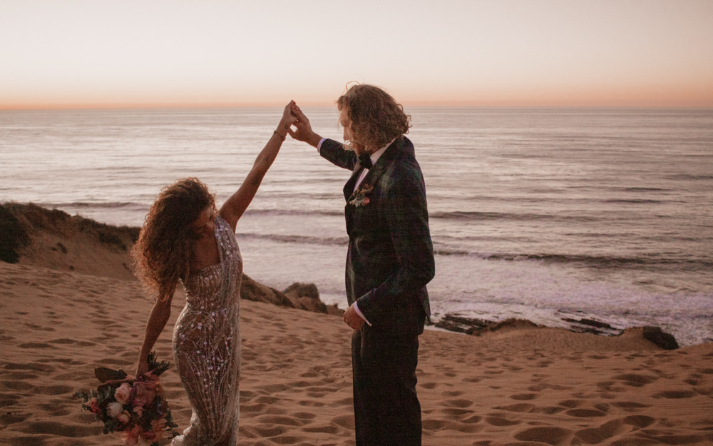 Rachel Christopherson San Luis Obispo Montana de Oro ocean dance bride and groom 