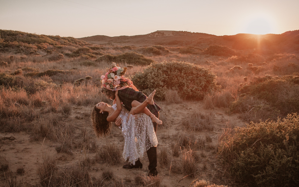 Rachel Christopherson San Luis Obispo Montana de Oro natural sunset wedding portraits 
