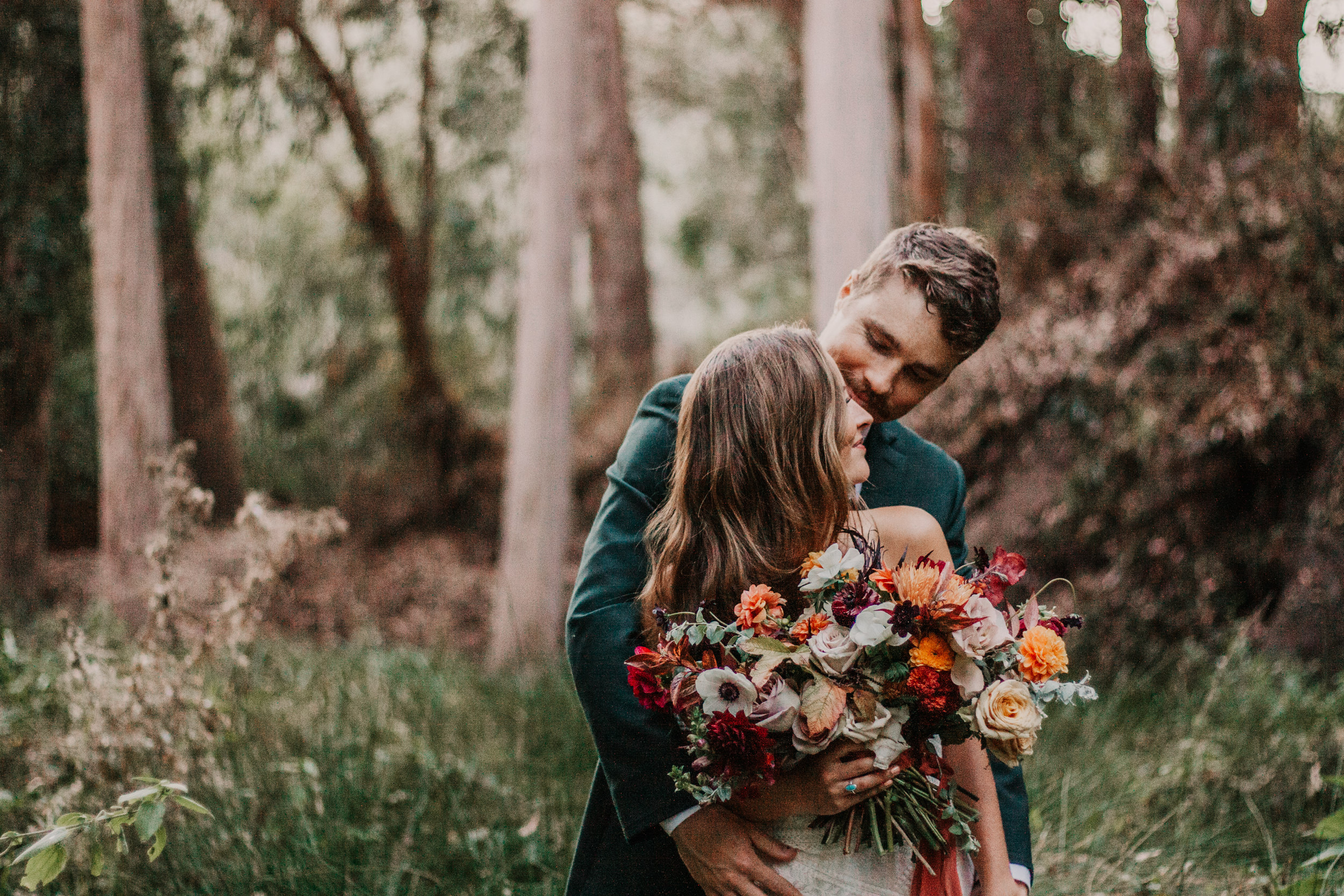 Santa Barbara elopement San Luis Obispo elopement Big Sur elopement Santa Barbara boho bride and groom best San Luis Obispo outdoor elopement location California forest elopement boho wedding dress Inspo California dream elopement location boho suit for groom boho wedding bouquet best Santa Barbara elopement location messy waves bridal hair Rachel Christopherson photography 