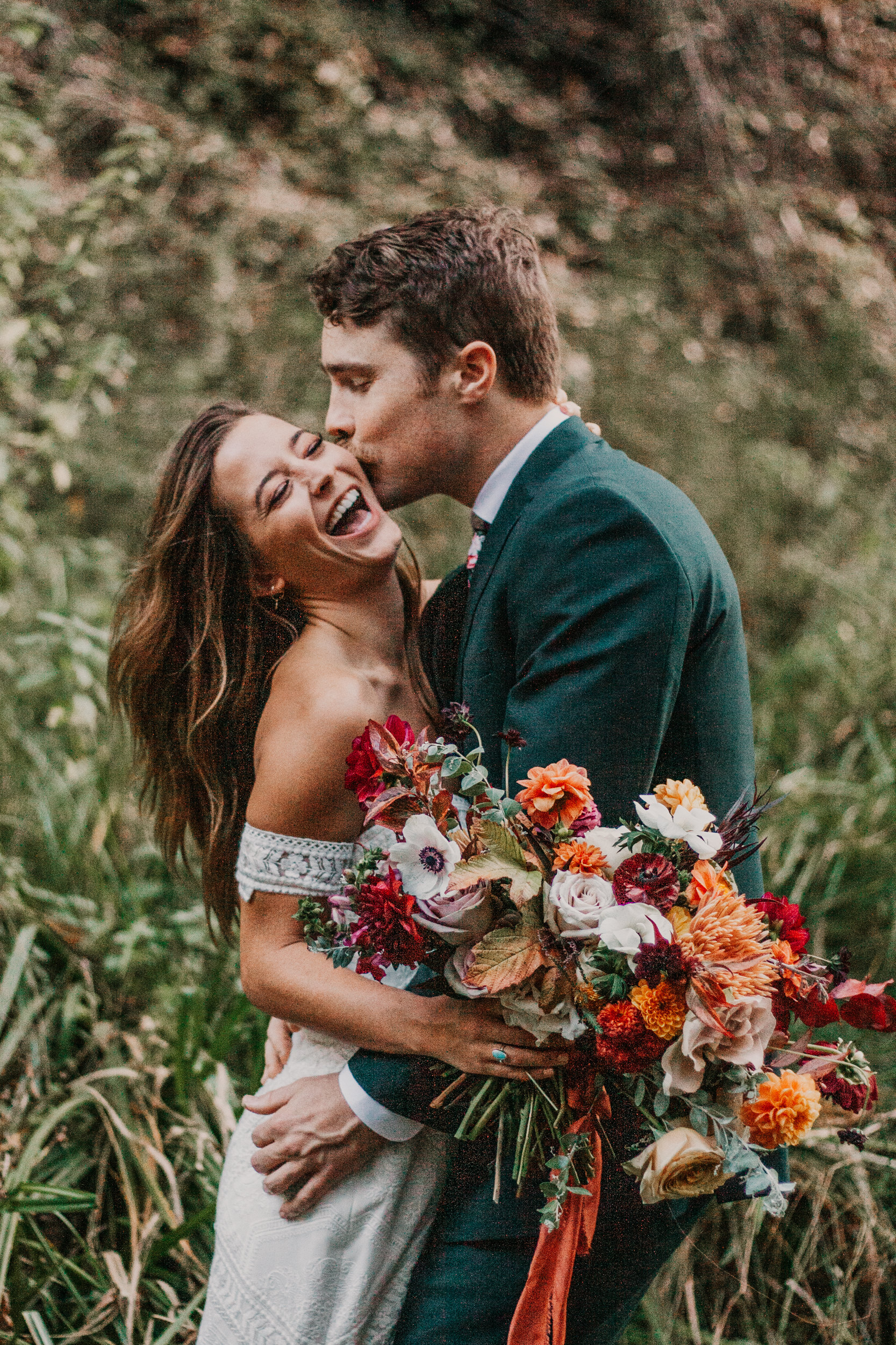 Santa Barbara elopement San Luis Obispo elopement Big Sur elopement Santa Barbara boho bride and groom best San Luis Obispo outdoor elopement location California forest elopement boho wedding dress Inspo California dream elopement location boho suit for groom boho wedding bouquet best Santa Barbara elopement location messy waves bridal hair Rachel Christopherson photography 