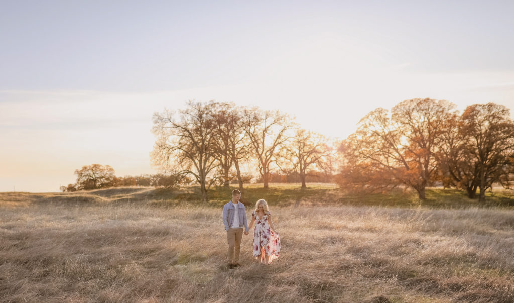 Rachel Christopherson Sacramento California Engagement Field Walk