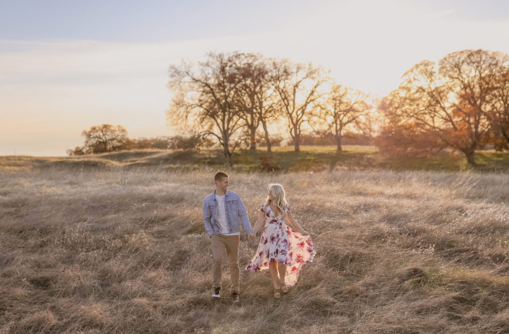 Rachel Christopherson Sacramento California Engagement Field Walk 2