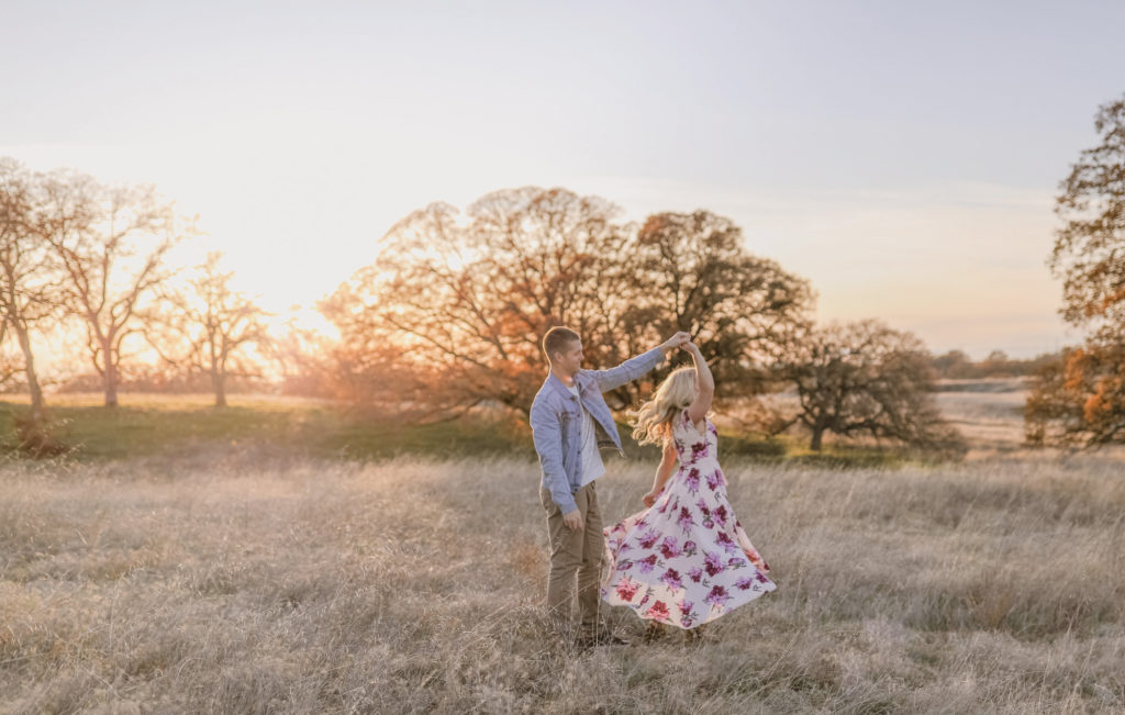 Rachel Christopherson Sacramento California Engagement Dance Spin