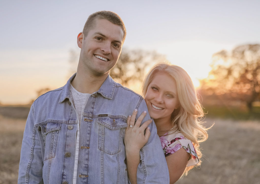Rachel Christopherson Sacramento California Engagement Close Up Sunset Field Hand