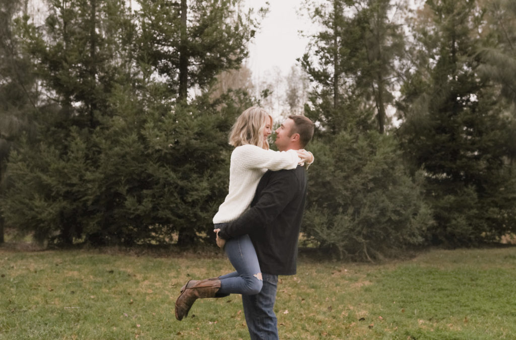 Rachel Christopherson Sacramento California Fall Winter Engagement Session Front Lift