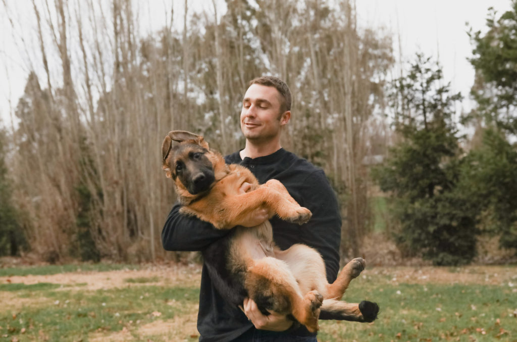Rachel Christopherson Sacramento California Fall Winter Engagement Session Puppy