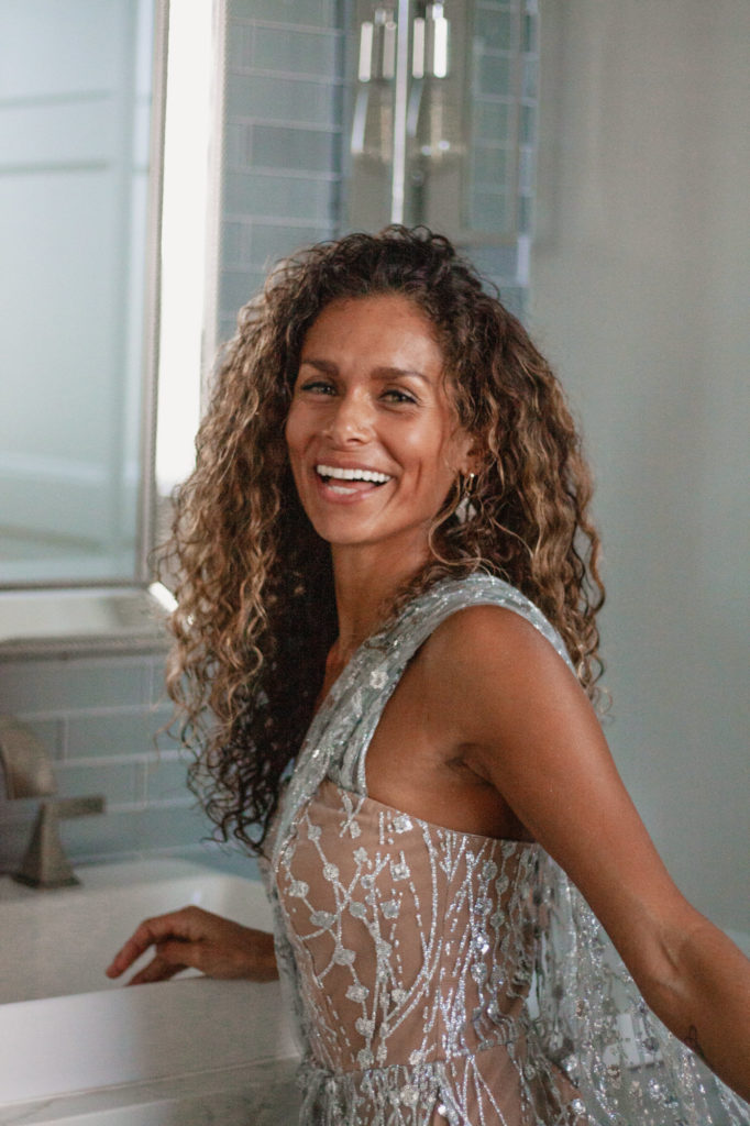 Rachel Christopherson San Luis Obispo Boho Beach Wedding Bride Getting Ready Smile