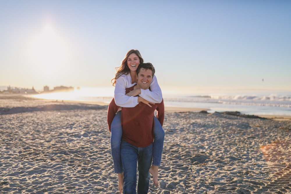Rachel Christopherson Photos Coronado San Diego Engagement Piggy Back