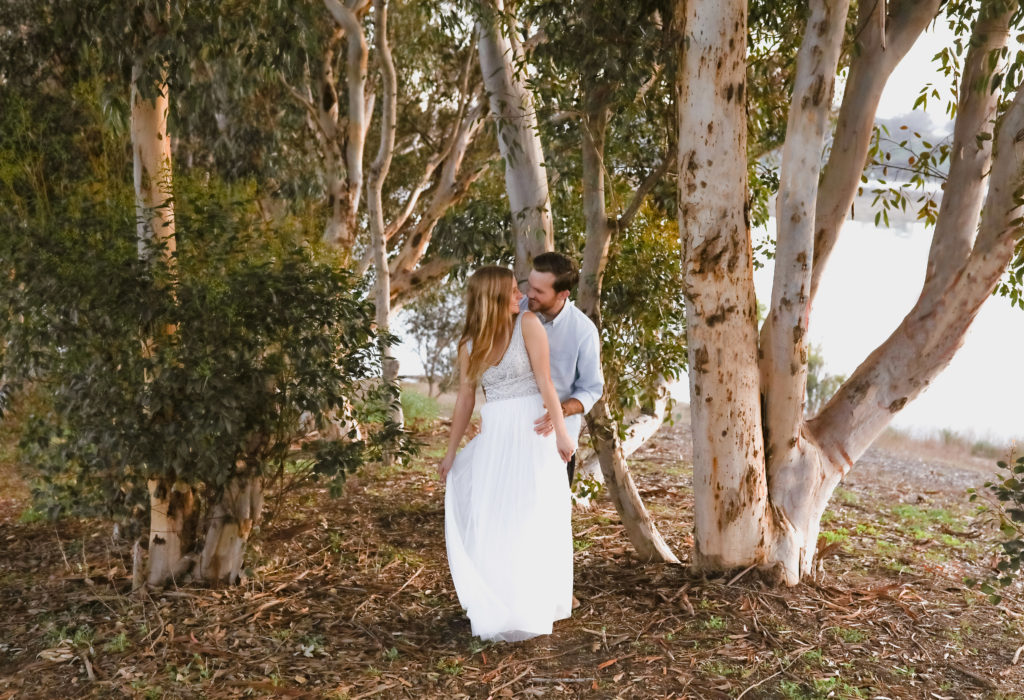 Rachel Christopherson San Diego Wedding Anniversary Photos Hilltop white dress