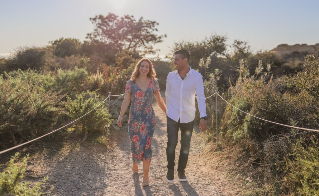 Rachel Christopherson Torrey Pines San Diego Engagement Walk Hand Hold