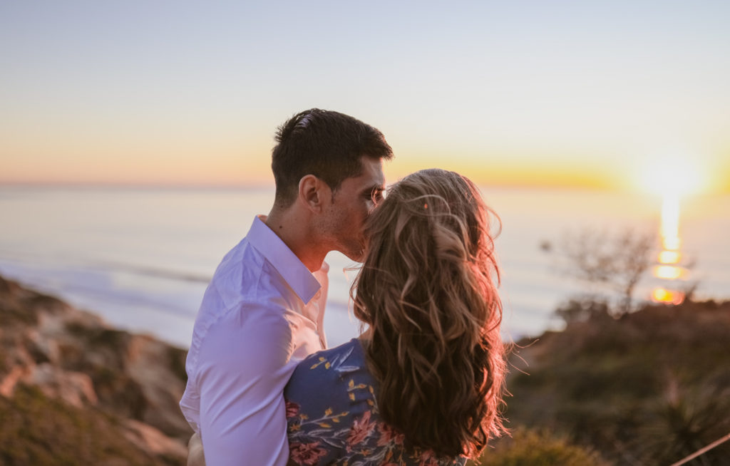 Rachel Christopherson Torrey Pines San Diego Engagement Forest Sunset Ocean
