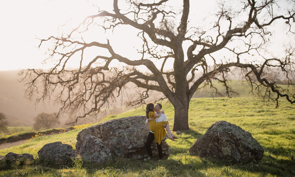 Rachel Christopherson Walnut Creek Mount Diablo Engagement Tree Hold