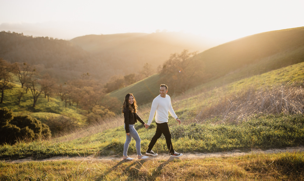 Rachel Christopherson Walnut Creek Mount Diablo Engagement Walking