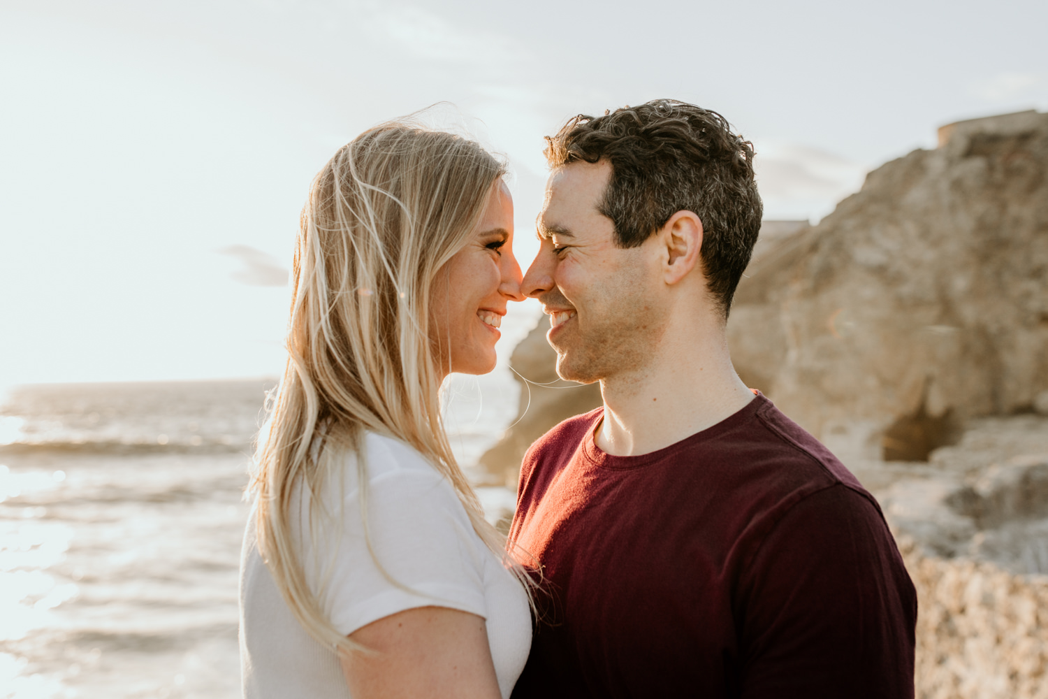 San Francisco engagement session Lands End engagement photos couples posing inspo engagement session outfit Inspo free spirit engagement photos wild and free engagement session bay area bride Rachel christopherson Photography
