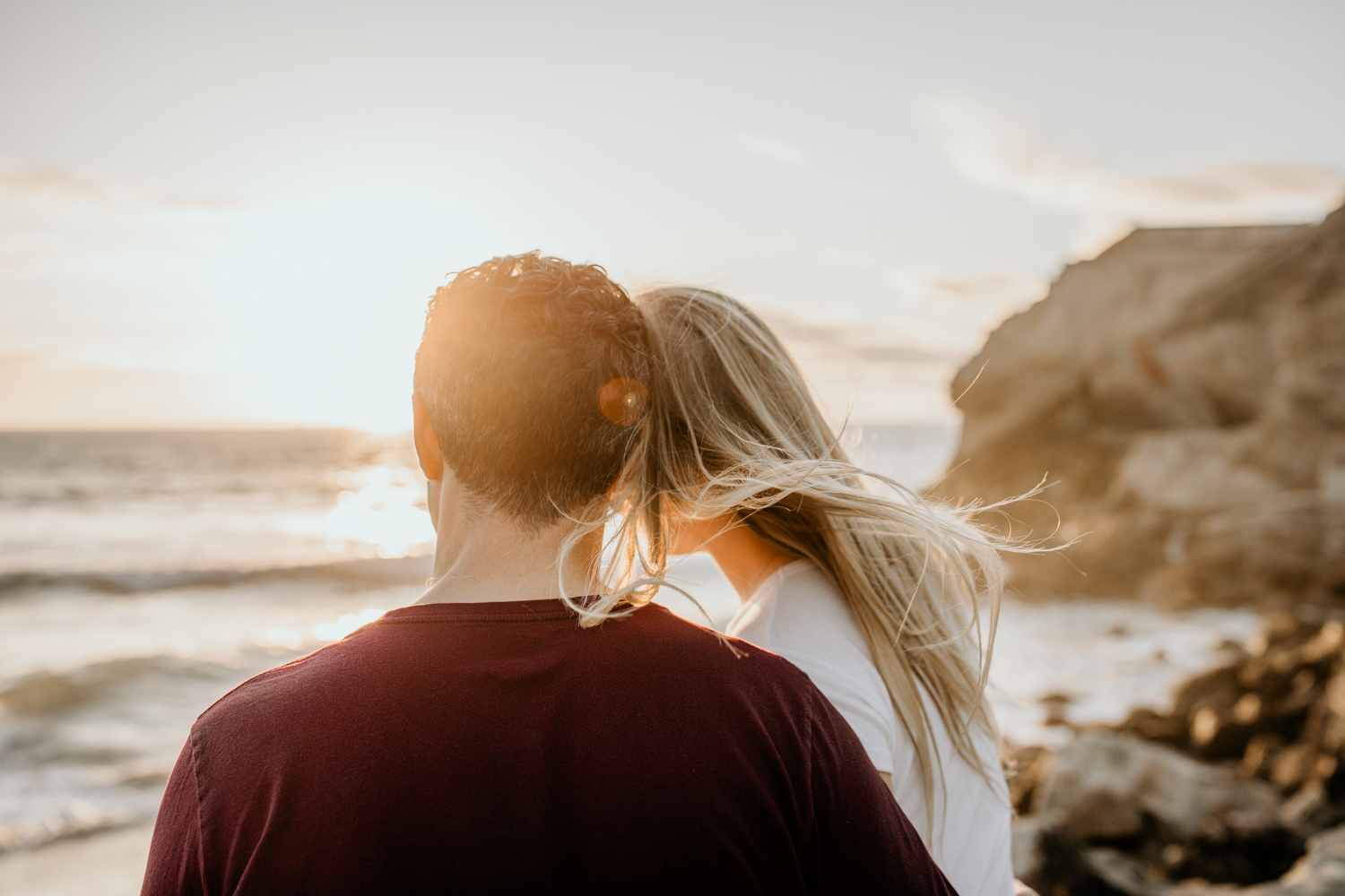 San Francisco engagement session Lands End engagement photos golden hour photos couples posing inspo engagement session outfit Inspo free spirit engagement photos wild and free engagement session bay area bride Rachel christopherson Photography