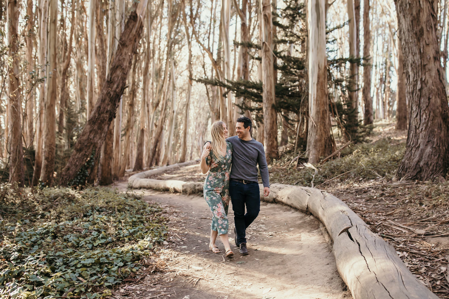 San Francisco Lovers Lane Engagement Session classic lovers lane couples shoot couples posing inspo engagement session outfit Inspo free spirit engagement photos wild and free engagement session bay area bride Rachel christopherson Photography