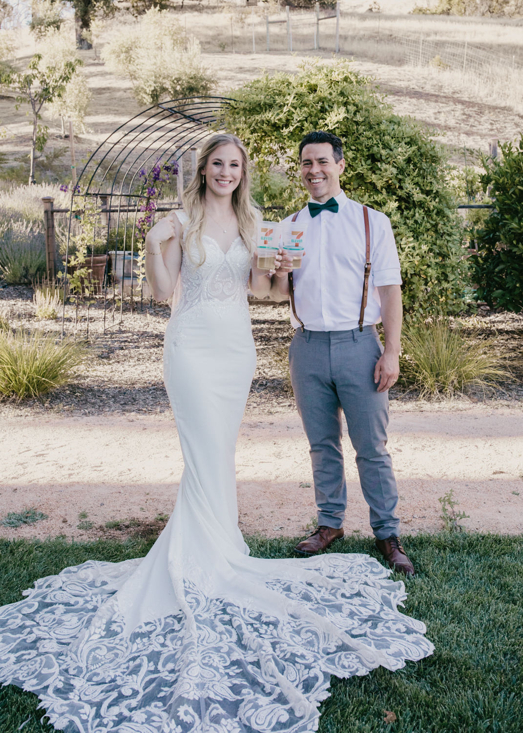 Sonoma micro wedding / winery micro wedding / Sonoma elopement / Sonoma intimate wedding / Sonoma California micro wedding / villa estate wedding / how to have a micro wedding / tips for planning a micro wedding / best places to have a micro wedding in Northern California / Rachel Christopherson Photography  /7 11 slurpee wedding 