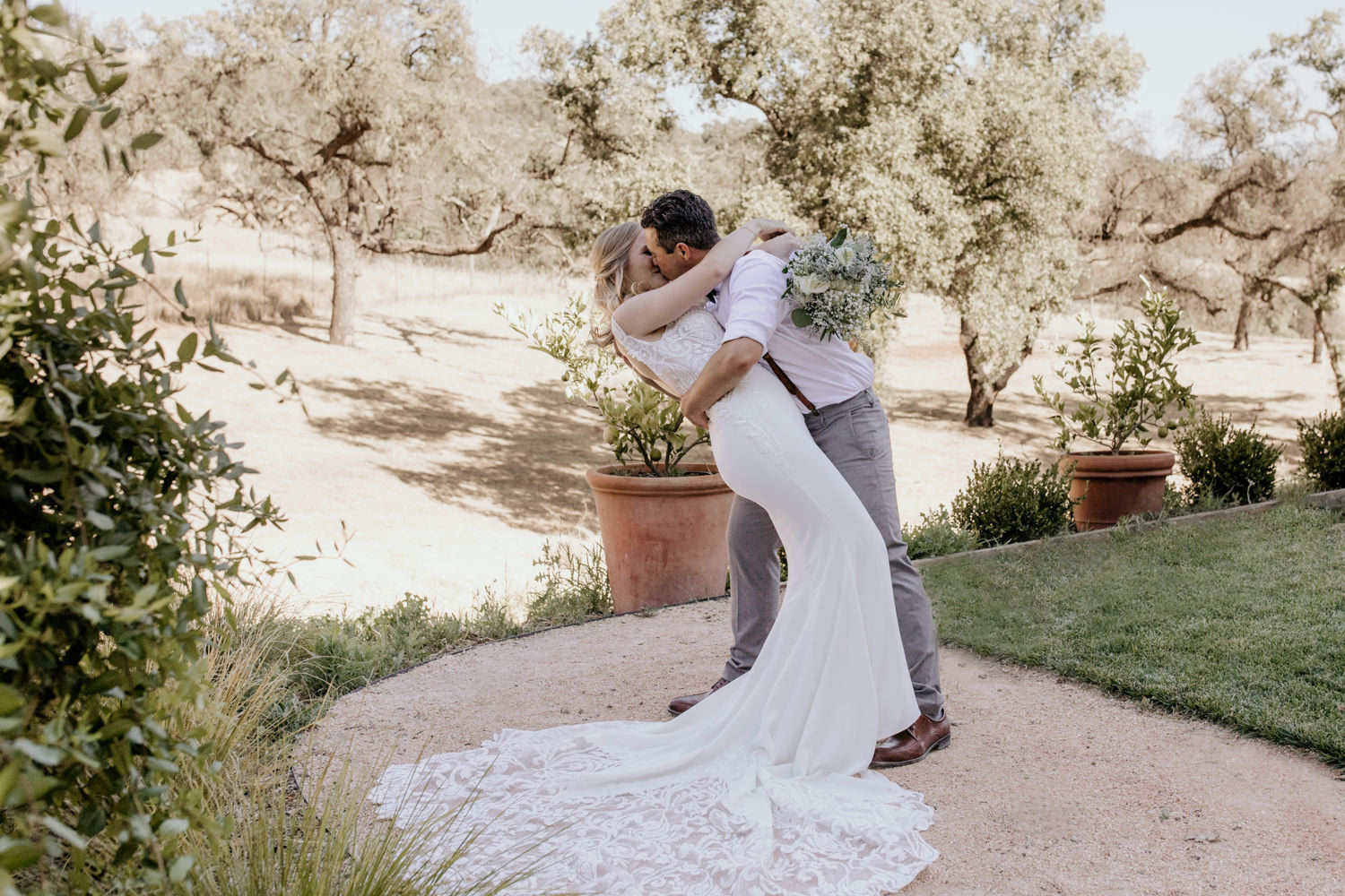 Sonoma micro wedding / winery micro wedding / Sonoma elopement / Sonoma intimate wedding / Sonoma California micro wedding / villa estate wedding / how to have a micro wedding / tips for planning a micro wedding / best places to have a micro wedding in Northern California / Rachel Christopherson Photography  / bride and groom garden photos / bride and groom garden wedding