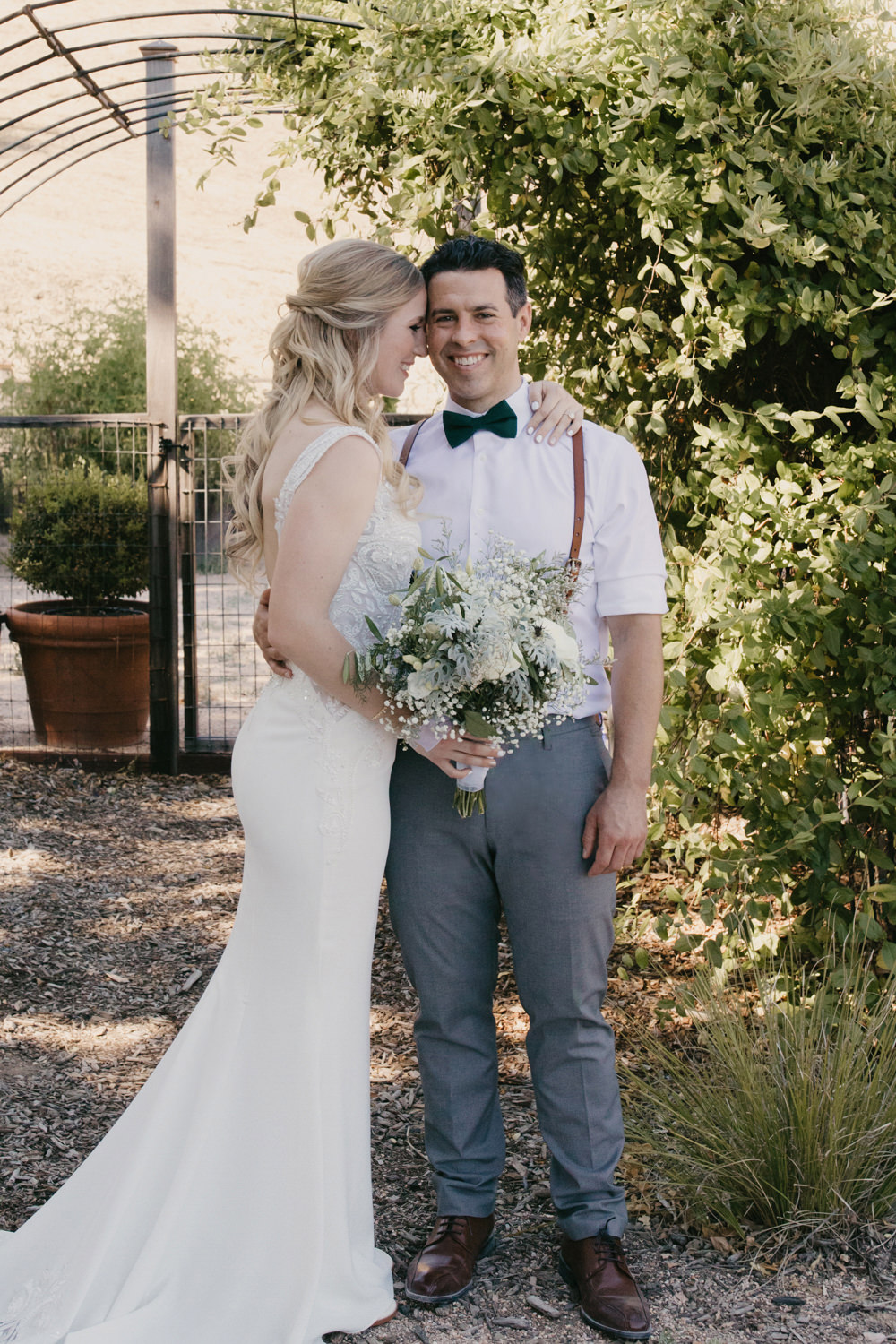 Sonoma micro wedding / winery micro wedding / Sonoma elopement / Sonoma intimate wedding / Sonoma California micro wedding / villa estate wedding / how to have a micro wedding / tips for planning a micro wedding / best places to have a micro wedding in Northern California / Rachel Christopherson Photography  / bride and groom garden photos / bride and groom garden wedding