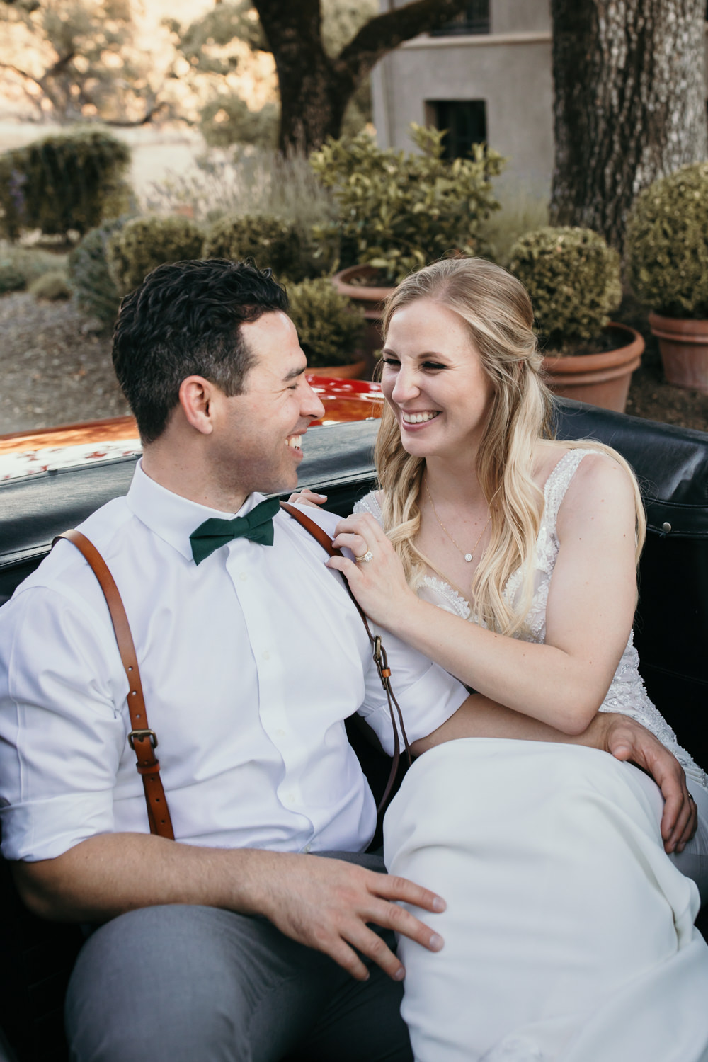 Sonoma micro wedding / winery micro wedding / Sonoma elopement / Sonoma intimate wedding / Sonoma California micro wedding / villa estate wedding / how to have a micro wedding / tips for planning a micro wedding / best places to have a micro wedding in Northern California / Rachel Christopherson Photography  / wedding vintage car / vintage red mustang at wedding 
