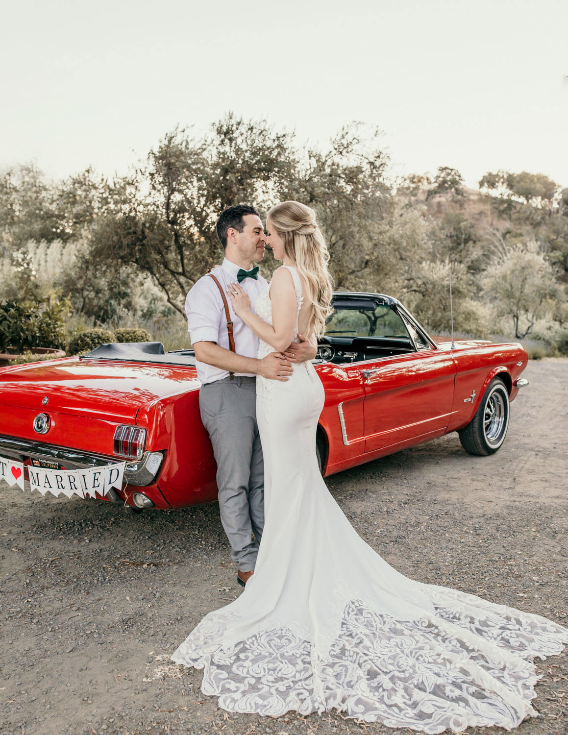 Sonoma micro wedding / winery micro wedding / Sonoma elopement / Sonoma intimate wedding / Sonoma California micro wedding / villa estate wedding / how to have a micro wedding / tips for planning a micro wedding / best places to have a micro wedding in Northern California / Rachel Christopherson Photography  / wedding vintage car / vintage red mustang at wedding 