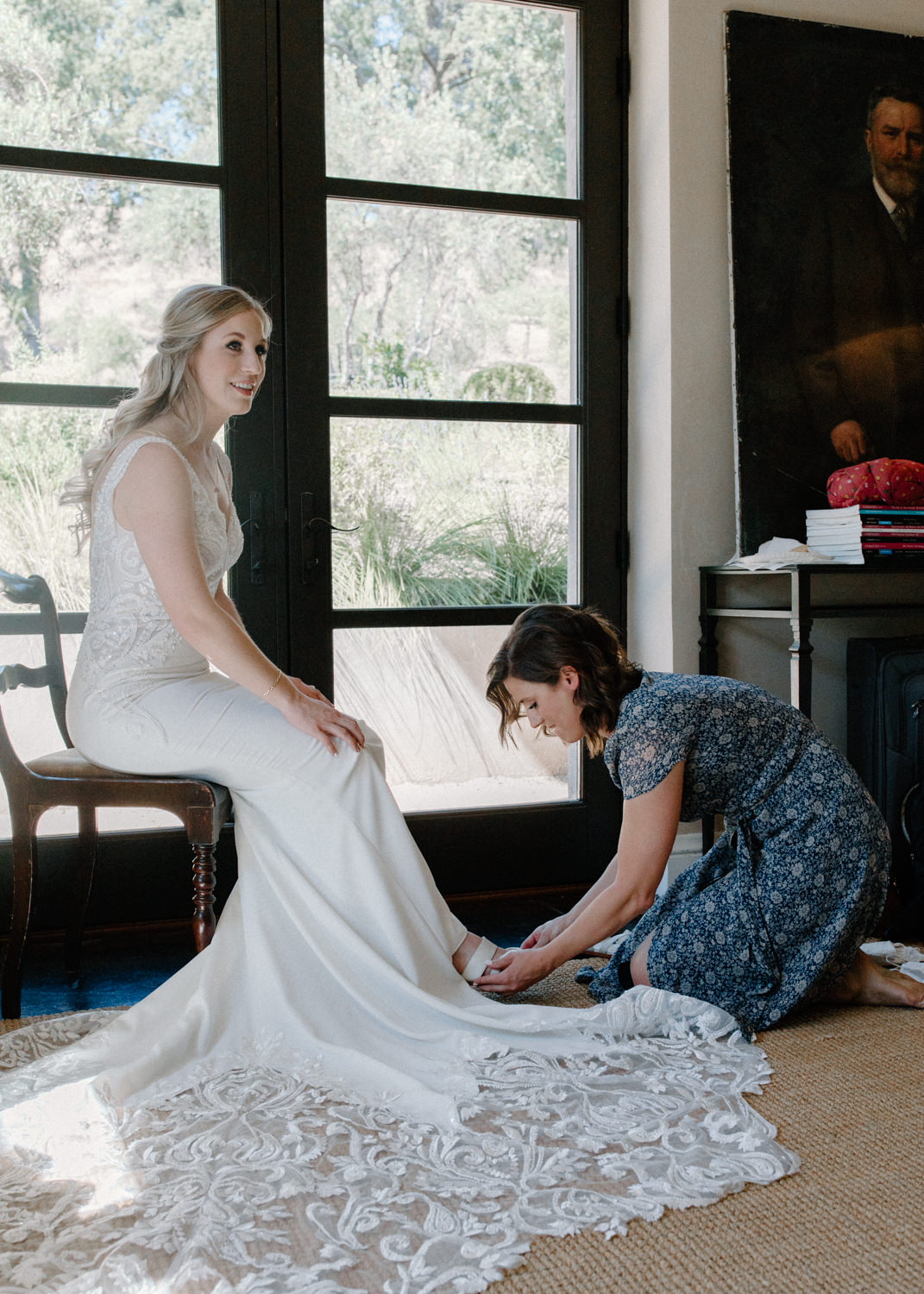 Sonoma micro wedding / winery micro wedding / Sonoma elopement / Sonoma intimate wedding / Sonoma California micro wedding / villa estate wedding / how to have a micro wedding / tips for planning a micro wedding / best places to have a micro wedding in Northern California / Rachel Christopherson Photography / bridal portraits / bride getting ready wedding photos 