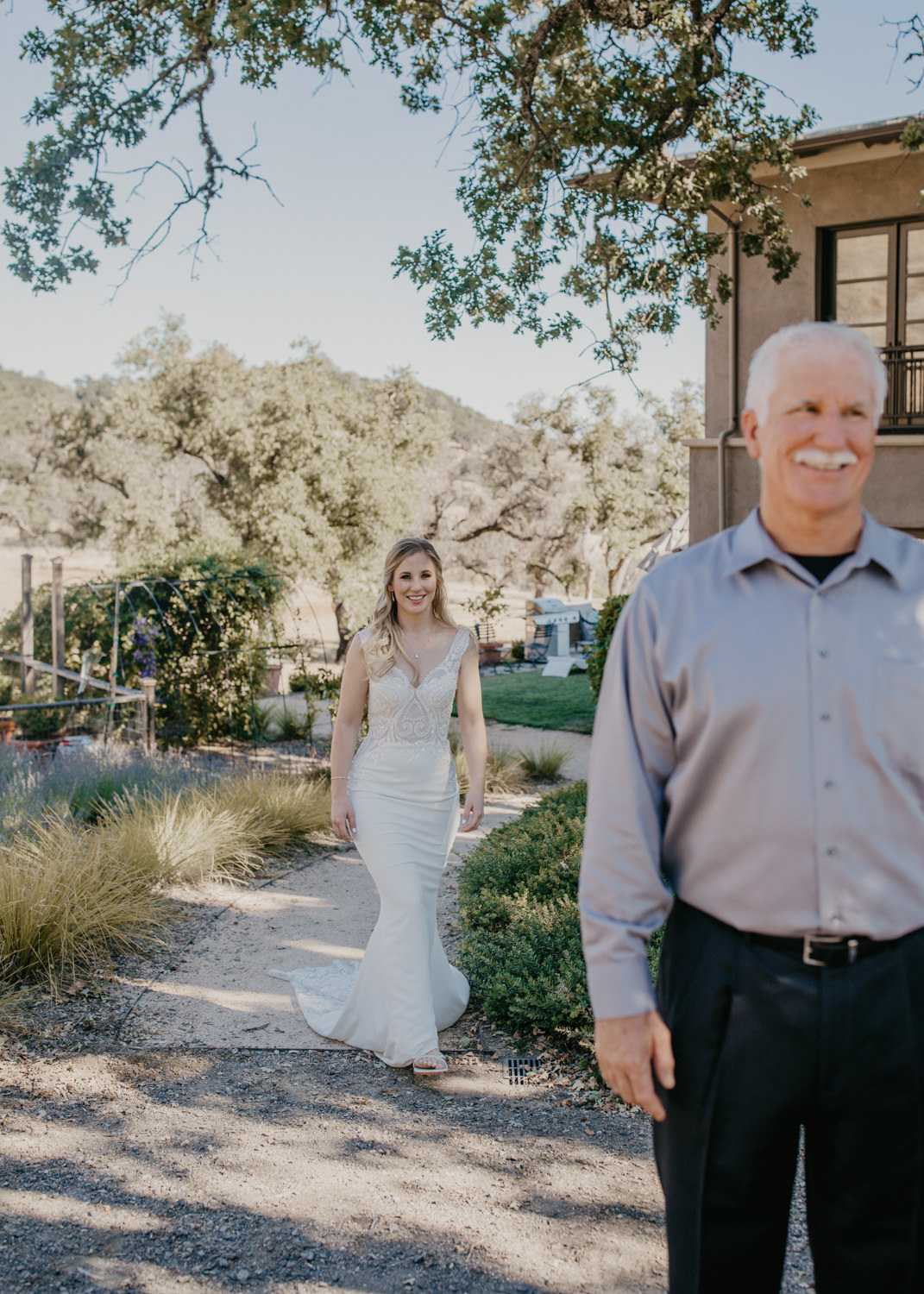 Sonoma micro wedding / winery micro wedding / Sonoma elopement / Sonoma intimate wedding / Sonoma California micro wedding / villa estate wedding / how to have a micro wedding / tips for planning a micro wedding / best places to have a micro wedding in Northern California / Rachel Christopherson Photography  / father of the bride first look