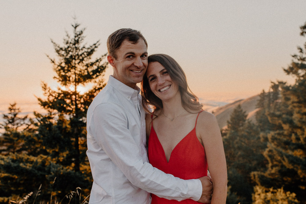Muir Woods engagement photos, Mount Tamalpais engagement photos, best Bay Area outdoors engagement session locations, California mountains engagement photos, Mount Tamalpais above the clouds engagement photos, Bay Area engagement photographer, Bay Area couples photographer, San Francisco outdoors engagement photos, Muir Woods photoshoot, outdoorsy engagement photos, engagement photos outfit inspo, California engagement session dream locatio,n Rachel Christopherson photography 