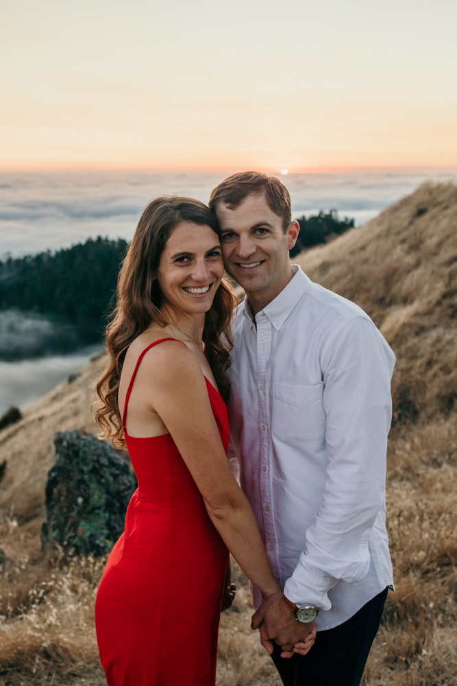 Muir Woods engagement photos, Mount Tamalpais engagement photos, best Bay Area outdoors engagement session locations, California mountains engagement photos, Mount Tamalpais above the clouds engagement photos, Bay Area engagement photographer, Bay Area couples photographer, San Francisco outdoors engagement photos, Muir Woods photoshoot, outdoorsy engagement photos, engagement photos outfit inspo, California engagement session dream locatio,n Rachel Christopherson photography 