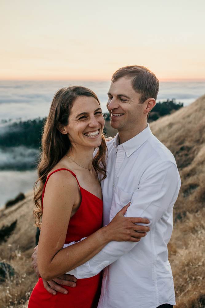 Muir Woods engagement photos, Mount Tamalpais engagement photos, best Bay Area outdoors engagement session locations, California mountains engagement photos, Mount Tamalpais above the clouds engagement photos, Bay Area engagement photographer, Bay Area couples photographer, San Francisco outdoors engagement photos, Muir Woods photoshoot, outdoorsy engagement photos, engagement photos outfit inspo, California engagement session dream locatio,n Rachel Christopherson photography 