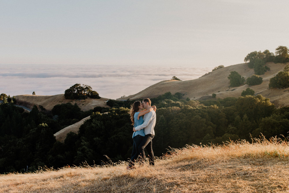 Muir Woods engagement photos, Mount Tamalpais engagement photos, best Bay Area outdoors engagement session locations, California mountains engagement photos, Mount Tamalpais above the clouds engagement photos, Bay Area engagement photographer, Bay Area couples photographer, San Francisco outdoors engagement photos, Muir Woods photoshoot, outdoorsy engagement photos, engagement photos outfit inspo, California engagement session dream locatio,n Rachel Christopherson photography 