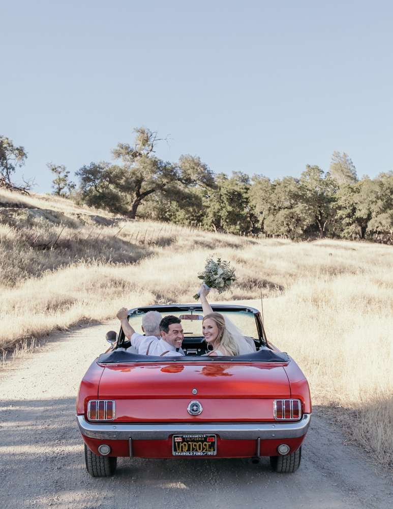 Sonoma micro wedding / winery micro wedding / Sonoma elopement / Sonoma intimate wedding / Sonoma California micro wedding / villa estate wedding / how to have a micro wedding / tips for planning a micro wedding / best places to have a micro wedding in Northern California / Rachel Christopherson Photography  / wedding vintage car / vintage red mustang at wedding 