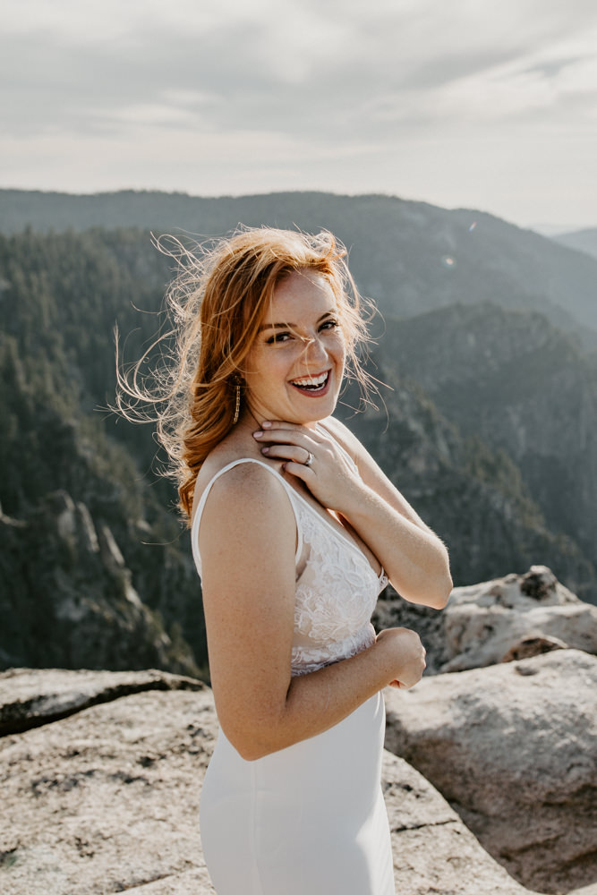 Yosemite Taft Point elopement / Yosemite adventure elopement / taft point elopement / best places to elope in California / Yosemite micro wedding / Yosemite intimate wedding / taft point micro wedding / taft point wedding / adventure elopement Inspo  / Yosemite wedding Inspo / adventurous California elopement / tips for eloping at taft point / Yosemite bridal portraits / Yosemite bride / Rachel Christopherson Photography