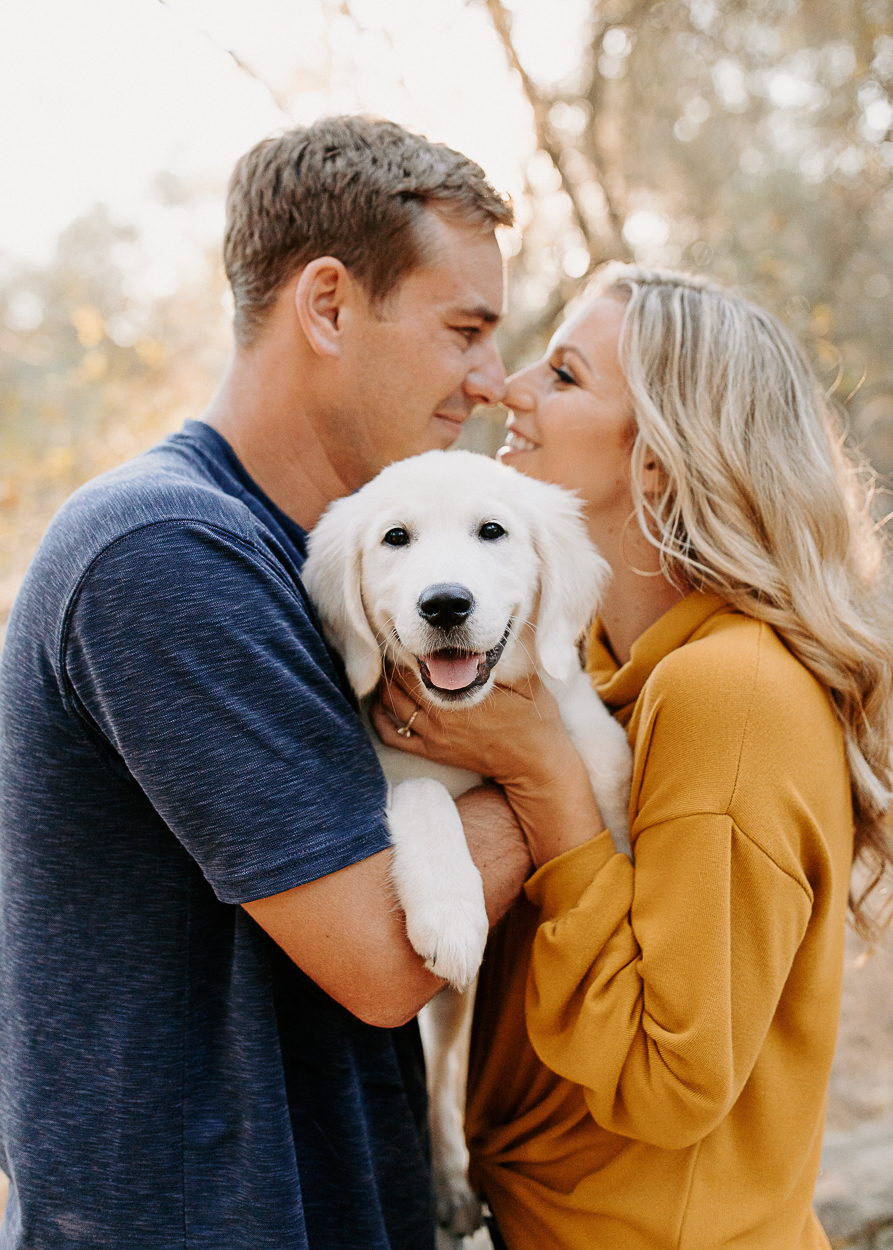 Sacramento engagement photos / sacramento engagement session / sacramento fall engagement photos / best sacramento engagement photo locations / sacramento engagement session locations / sacramento engagement photographer / sacramento wedding photographer / where to take engagement photos in sacramento / sacramento engagement photo inspo / folsom engagement session / engagement photo outfit inspo / engagement outfit inspo / what to wear for your engagement session / rachel christopherson photography / engagement photos with puppy / puppy engagement photos / engagement session with dog / engagement photo with dogs