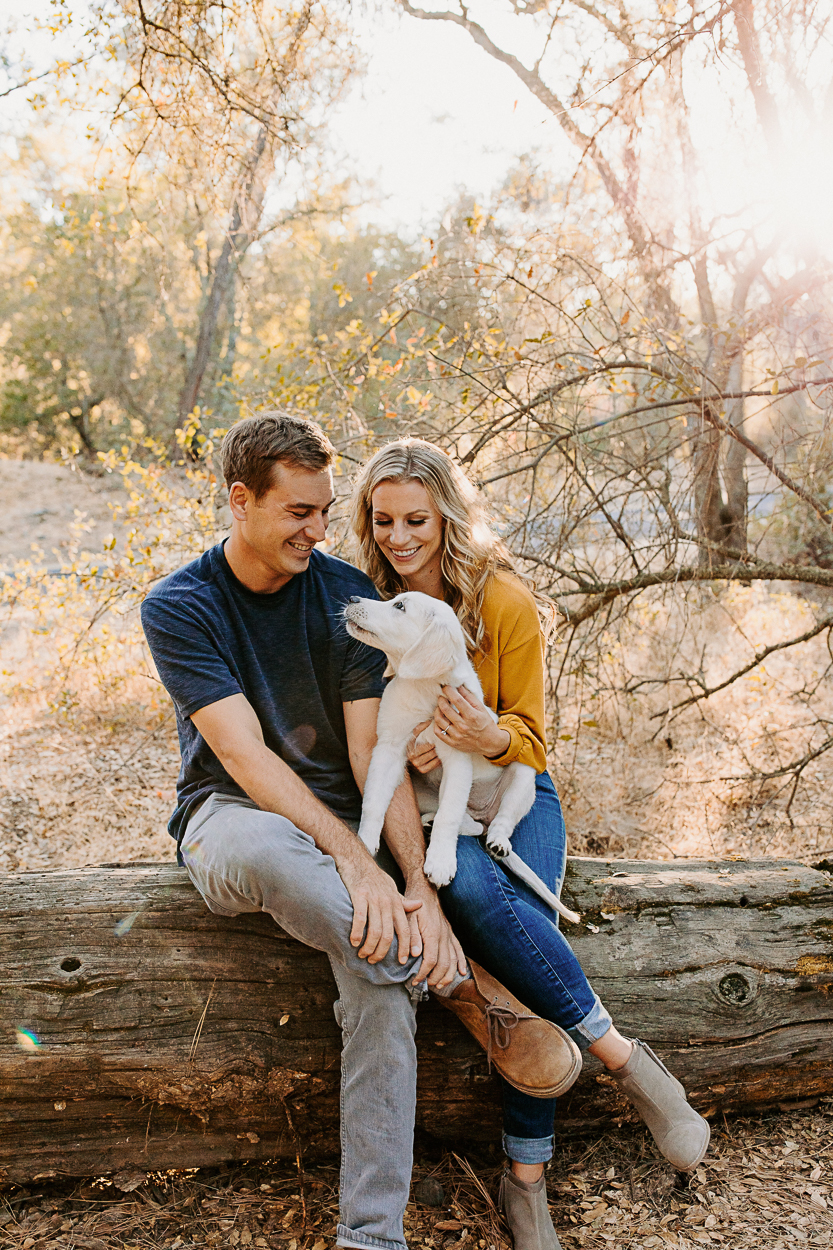 Sacramento engagement photos / sacramento engagement session / sacramento fall engagement photos / best sacramento engagement photo locations / sacramento engagement session locations / sacramento engagement photographer / sacramento wedding photographer / where to take engagement photos in sacramento / sacramento engagement photo inspo / folsom engagement session / engagement photo outfit inspo / engagement outfit inspo / what to wear for your engagement session / rachel christopherson photography / engagement photos with puppy / puppy engagement photos / engagement session with dog / engagement photo with dogs