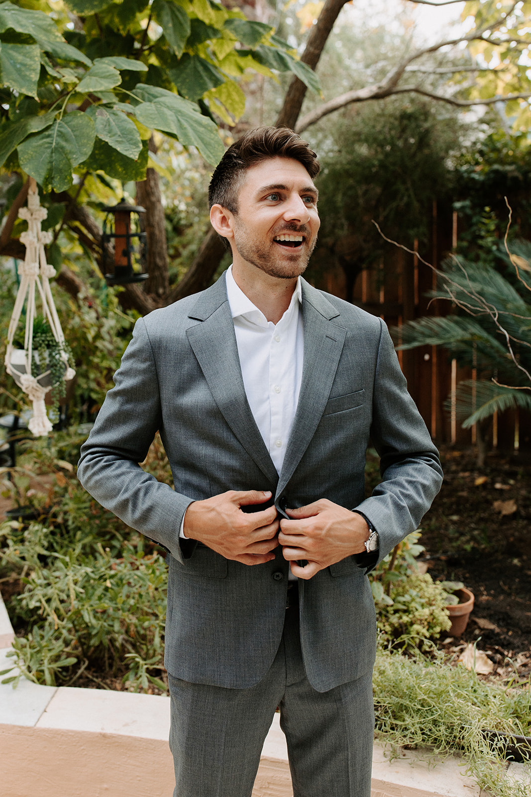 Groom getting ready photos / groom portraits / groom pose / Micro wedding / backyard wedding inspo / backyard wedding / intimate wedding / backyard micro wedding backyard elopement /sacramento micro wedding photography / norcal elopement / backyard garden wedding / garden micro wedding / boho backyard wedding / california micro wedding / norcal micro wedding / sacramento micro wedding / california elopement sacramento wedding photographer 
