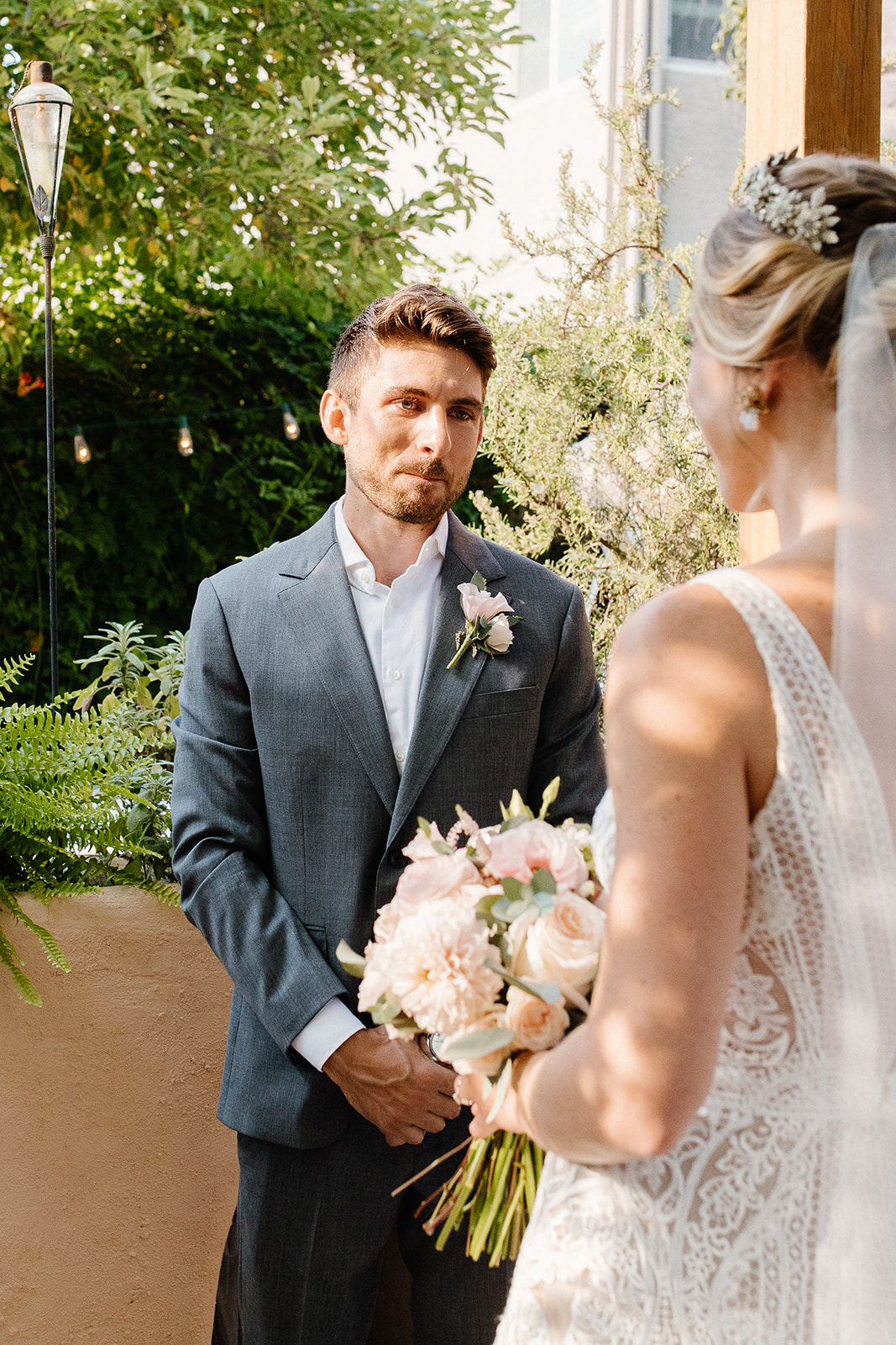 Groom looking at bride / groom admiring bride / groom during ceremony / Micro wedding / backyard wedding inspo / backyard wedding / intimate wedding / backyard micro wedding backyard elopement /sacramento micro wedding photography / norcal elopement / backyard garden wedding / garden micro wedding / boho backyard wedding / california micro wedding / norcal micro wedding / sacramento micro wedding / california elopement / sacramento wedding photographer 