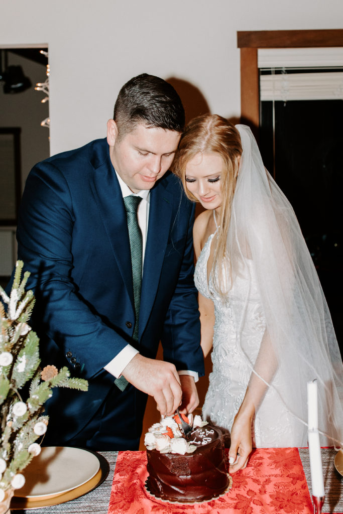 bride and groom cutting cake, best places to elope in california, norcal elopement, northern california elopement, elopement inspo, california coast elopement, Rachel Christopherson Photography