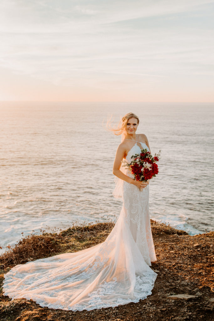 bridal beach portrait, beach bride, bridal inspo, Mendocino elopement, mendocino wedding, christmas elopement, best places to elope in california, norcal elopement, northern california elopement, elopement inspo, california coast elopement, mendocino california elopement, Rachel Christopherson Photography 
