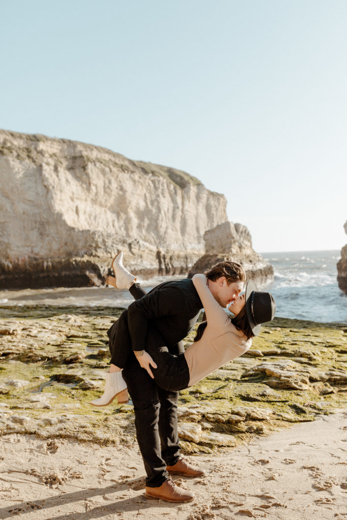 Rachel Christopherson Wedding and Elopement Photographer, santa cruz wedding photographer, Santa cruz engagement, santa cruz, big sur engagement photos, california beach engagement photos, california beach cliffs engagement, best places for engagement photos in northern california, best beaches for engagement photos in california, northern california engagement photos, california beach engagement photos, what to wear for engagement pictures, engagement photo outfit ideas