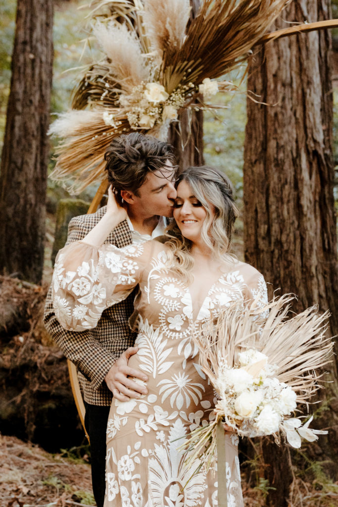 California Redwoods wedding, Santa cruz wedding, santa cruz elopement, santa cruz wedding photographer, big sur elopement, big sur wedding, boho bride, california boho elopement, boho wedding dress, best places to elope in California, California elopement, California forest elopement, boho bride inspo, santa cruz wedding photographer, big sur wedding photographer, Rachel Christopherson Photography