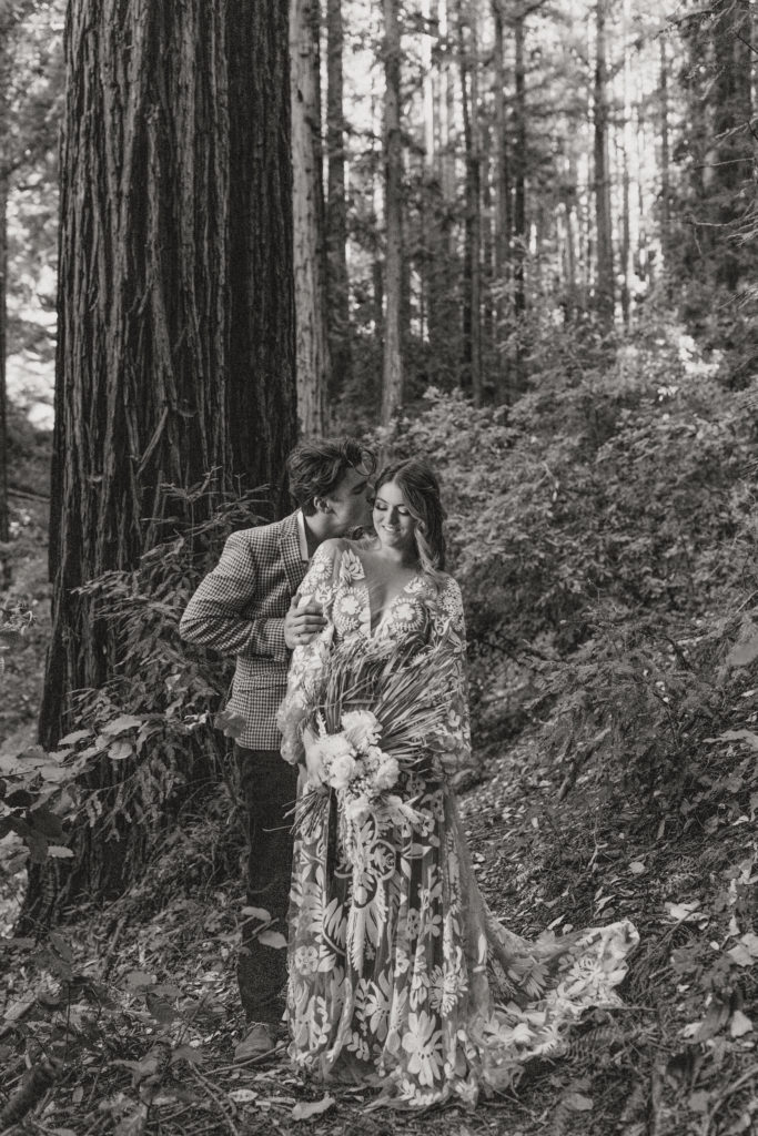 California Redwoods wedding, Santa cruz wedding, santa cruz elopement, santa cruz wedding photographer, big sur elopement, big sur wedding, boho bride, california boho elopement, boho wedding dress, best places to elope in California, California elopement, California forest elopement, boho bride inspo, santa cruz wedding photographer, big sur wedding photographer, Rachel Christopherson Photography