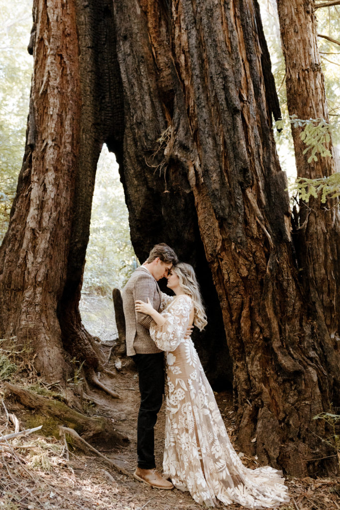 California Redwoods wedding, Santa cruz wedding, santa cruz elopement, santa cruz wedding photographer, big sur elopement, big sur wedding, boho bride, california boho elopement, boho wedding dress, best places to elope in California, California elopement, California forest elopement, boho bride inspo, santa cruz wedding photographer, big sur wedding photographer, Rachel Christopherson Photography