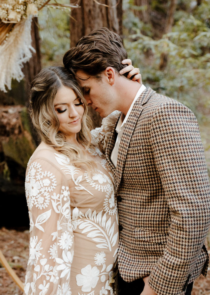 California Redwoods wedding, Santa cruz wedding, santa cruz elopement, santa cruz wedding photographer, big sur elopement, big sur wedding, boho bride, california boho elopement, boho wedding dress, best places to elope in California, California elopement, California forest elopement, boho bride inspo, santa cruz wedding photographer, big sur wedding photographer, Rachel Christopherson Photography