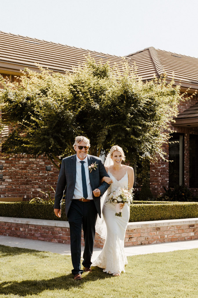 Sacramento wedding / sac wedding / California wedding / Northern California wedding / Sacramento wedding photographer / backyard wedding inspiration / orchard wedding photos / bay area wedding / bay area wedding photographer / california wedding photographer / Rachel Christopherson Photography / wedding father walking bride down aisle