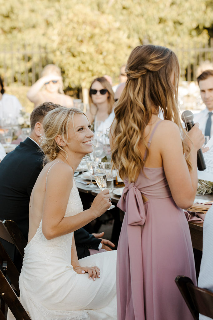 Sacramento wedding / sac wedding / California wedding / Northern California wedding / Sacramento wedding photographer / backyard wedding inspiration / orchard wedding photos / bay area wedding / bay area wedding photographer / california wedding photographer / Rachel Christopherson Photography / backyard wedding reception / wedding speech