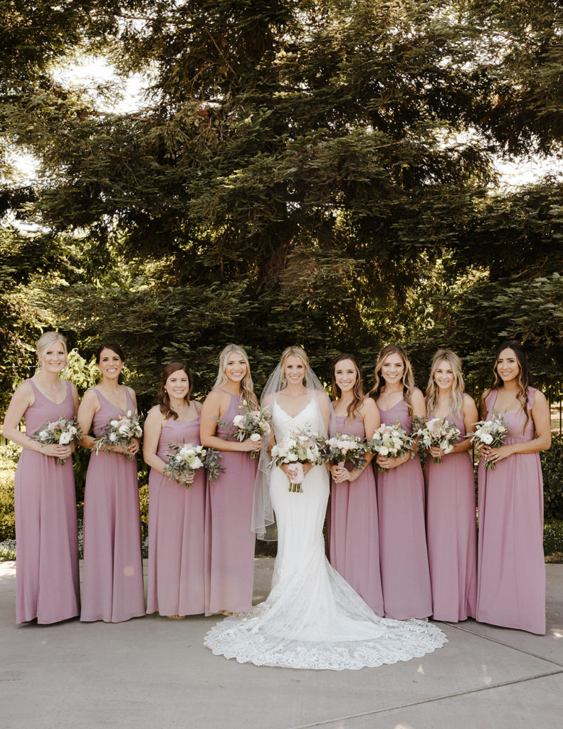 Sacramento wedding / sac wedding / California wedding / Northern California wedding / Sacramento wedding photographer / backyard wedding inspiration / orchard wedding photos / bay area wedding / bay area wedding photographer / california wedding photographer / Rachel Christopherson Photography / bridesmaid photos / mauve bridesmaid dress / purple bridesmaid dress 