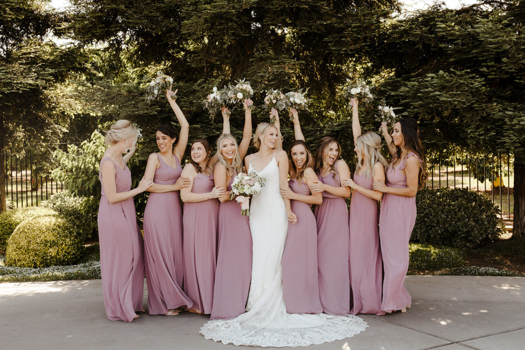 Sacramento wedding / sac wedding / California wedding / Northern California wedding / Sacramento wedding photographer / backyard wedding inspiration / orchard wedding photos / bay area wedding / bay area wedding photographer / california wedding photographer / Rachel Christopherson Photography / bridesmaid photos / mauve bridesmaid dress / purple bridesmaid dress 