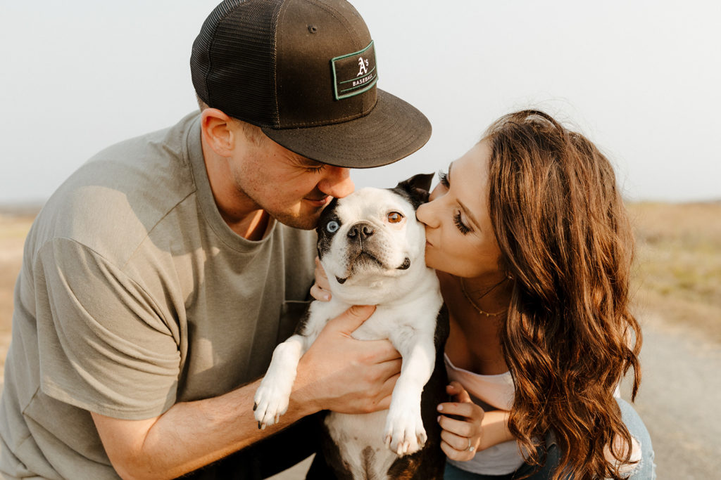 Fort Bragg-Mendocino-Northern CA-Nor Cal-engagement photos-coastal cliffs-what to wear for engagement photos-engagement photos with dog-field engagement photos